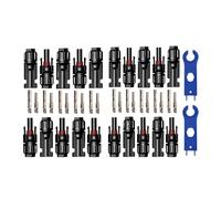Conector de 10 Pares o con 1 par de Llave Inglesa Conectado Conectores de Panel Solar Macho y Hembra IP67 1000 V CC for Uso en Sistemas solares(10 Pairs 2 Spanner)