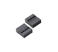 Conector de 2,54 mm 1 2 * 2/3/4/5/6/7/8/9/10/20P Conector de fila doble simple Conector de carcasa Cable de puente Terminales de cabezal de clavija(20PCS 2x5PIN)