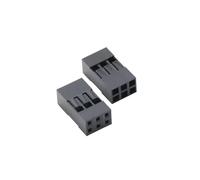 Conector de 2,54 mm 1 2 * 2/3/4/5/6/7/8/9/10/20P Conector de fila doble simple Conector de carcasa Cable de puente Terminales de cabezal de clavija(20PCS 2x3PIN)