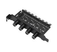 Conector de 3 pines/4 pines, hub de ventiladores para PC de 8 canales con 4 perillas, PWM de 12 V