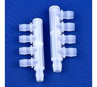 Conector de 5 vías de diámetro igual de 2,4 a 9,5 mm de PP for bomba de aire de tanque de acuario, junta de manguera, sistema de riego de jardín, juntas de pagoda, 5 a 200 piezas(6.4mm,200 Pieces)