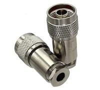 Conector de Abrazadera Hembra con Conector N Macho for Cable coaxial RG8 LMR400 RG5 RG6 RG8X LMR240 RG58 RG142 LMR195(N Male For RG8X)