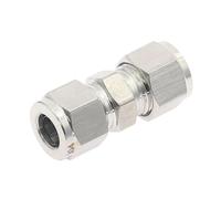 Conector de acero inoxidable 304, 1 pieza, diámetro variable de 3 a 12 mm, doble casquillo, tubo recto, acoplamiento de compresión.(10mm)