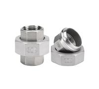 Conector de acero inoxidable SS304/316 con junta dura esférica 1/8" - 4" (hembra-hembra) for plomería(SS316 F-F,1/2")