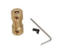 Conector de acoplamiento de eje de latón, Tamaños múltiples de cobre amarillo la longitud del conector 20m m acoplamiento eje(3.17mm to 3.17mm)