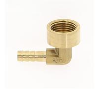 Conector de acoplamiento de latón con codo y púas de 8~16 mm para manguera x 1/4" 3/8" 1/2" con rosca hembra, adaptador de 1/4".