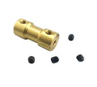 Conector de acoplamiento del eje Acoplador de acoplamiento eje Motor rígido latón D9L20, conector transmisión con tornillos for aviones y barcos, 2 uds(3.17mm*3mm)