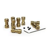 Conector de acoplamiento del eje Acoplador de eje Motor Flexible latón D9L20 10 Uds., for conectores accionamiento, modelos aviones, barcos y vehículos eléctricos(4mmx4mm)
