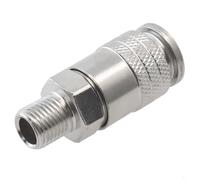 Conector de acoplamiento rápido neumático de rosca macho Gdfnmogo G1/4, para manguera de aire estándar de la UE, adaptador de acoplamiento compatible con compresores de aire y herramientas, metal