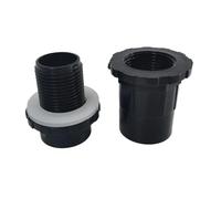 Conector de acuario negro de 20, 25 y 32mm, tubo impermeable de PVC, junta de ajuste recto for tanque de peces, accesorios de herramientas for tanque de peces IBC S60(32mm)