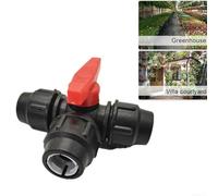 Conector de agua de polietileno con válvula de control, diseño en forma de T para conexiones eficientes de tubería de agua, 20 mm/25 mm/32 mm (25 mm)