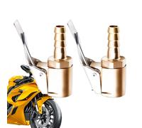 Conector De Aire De Conexión Rápida - 2 Piezas Manguera de Inflado Robusta con Boquilla | Válvula De Aire De Latón - Para Camión Coche SUV Moto Trailers Y Bicicletas