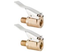 Conector De Aire De Conexión Rápida,Adaptador De Boquilla De Manguera De Inflador 2 Piezas - Válvula De Aire De Latón,Para Moto Bici Remolque Autocaravana Coche Camión SUV