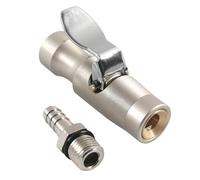 Conector de aire neumático con bloqueo para neumáticos, metal con clip sin pérdida de aire | Adaptador de conexión de aire | Bicicleta, motocicleta, scooter, sedán, SUV, , garaje y uso
