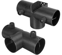 Conector de aleta de válvula en T ajustable for conductos de ventilación del calentador, conector de tubo de escape Compatible de 60mm y 75mm, 1 Uds.(T 75mm)