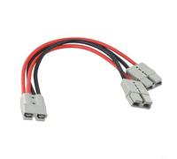 Conector de alimentación 120a a adaptador dual Y para cable de coche 6awg bloque de terminales chapado en plata para autocaravana sistema eléctrico de autobús marino gris 30 cm (50 cm)