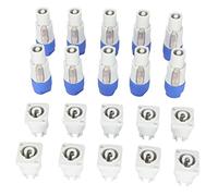 Conector de Alimentación de Altavoz 250 V 20 A Cabeza Macho Hembra de 3 Pines, Contactos Niquelados, Material ABS, Fácil de Usar, Adecuado para Luz de Haz, Fuente de Alimentación