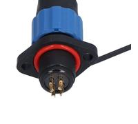 Conector de alimentación de aviación impermeable con contactos de comunicación de cobre para instrumentación