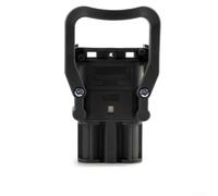 Conector de alimentación de carretilla elevadora de 320 A 150 V, batería de cobre chapada en plata con terminal de señal, estilo impermeable IP23 para vehículos eléctricos y UPS, negro (hembra)