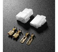 Conector de alimentación de CC de 2 pines tipo T - Conjunto de conectores en T para cable de radio de coche (compatible con marcas como Kenwood, Yaesu y modelos como El FT-7800R)