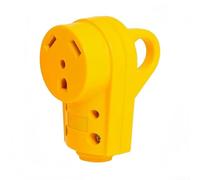 Conector de alimentación para RV, 125 V 30 A, adaptador macho hembra resistente, contactos de cobre, mango ergonómico para conexión de parque de remolque de caravana (B)