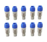 Conector de alimentación profesional de 3 pines 20 A 250 V CA macho para escenario, para cable DMX, adaptador de corriente de luz de teatro y equipo de audio, ABS robusto eléctrico (gris)