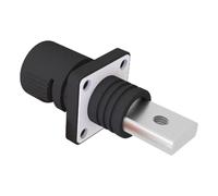 Conector de almacenamiento de energía de batería 200 A 400 A, conector de alimentación nominal IP67 con carcasa de nailon PA66, interbloqueo de inserción rápida para uso industrial, negro/naranja