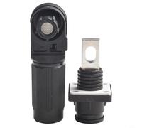 Conector de almacenamiento de energía de terminal rápido nominal 200 A, carcasa de nailon PA66 ignífugo con contactos chapados en plata de cobre para aplicaciones de batería (negro)