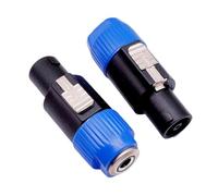 Conector de Altavoz de Audio de 4 Polos, Adaptador de Conector convertidor de Metal de 6,5mm, Conector de aviación Macho a Hembra TS de 1/4 ", 2/4 Uds.(2pcs)