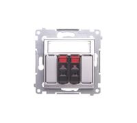 Conector de altavoz Simon 54 doble plata mate DGL32.01/43