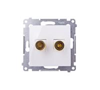 Conector de altavoz Simon 54 individual blanco DGL2.01/11