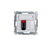 Conector de altavoz Simon 54 individual blanco DGL31.01/11