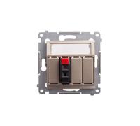 Conector de altavoz Simon 54 individual dorado mate DGL31.01/44