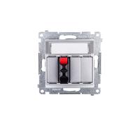 Conector de altavoz Simon 54 individual plata mate DGL31.01/43