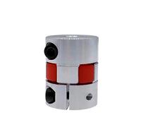 Conector de aluminio de acoplamiento de eje flexib Acoplador de abrazadera ciruela Flexible, tamaño eje D25 L30, acoplamiento mandíbula 5/6/6,35/7/8/9/10/11/12mm D25L30, 1 Uds(8X8)