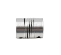 Conector de aluminio de acoplamiento de eje flexib Acoplador de eje mandíbula Motor, 5x8mm, 5mm a 8mm, acoplamiento Flexible OD 19x25mm 3/4/5/6/6,35/7/8/10mm, 1 Uds(7 X 7)