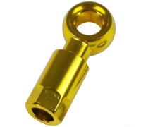 Conector de aluminio ligero de la aguja del aceite del freno de la bicicleta con acabado anodizado, oro (dorado)