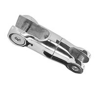 Conector de ancla de barco Aramox apto para cadena de 0,4 a 0,5 pulgadas, conector giratorio de ancla de barco de acero inoxidable 316, herrajes de doble junta
