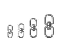 Conector de anillo de gancho giratorio de doble extremo de acero inoxidable 304 M3-M28, grillete de forma 8, hebilla de cadena marina giratoria, aparejo(1Pcs,M3)