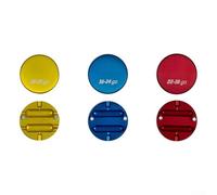 Conector de anillo de suspensión de aluminio de doble cavidad para molde, terminal de empalme de alambre resistente a la intemperie para 16-14/22-18 AWG, rojo (oro+azul+rojo)