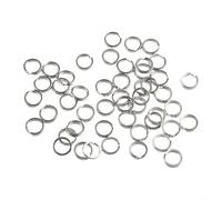 Conector de anillo dividido de pesca hecho de acero inoxidable con doble broche de división para señuelo y aparejo de anzuelos (5 mm)