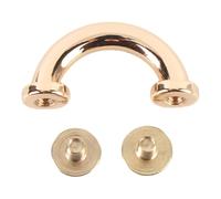 Conector de anillos en U de metal, hebilla de puente de arco, 20 piezas oro claro 14 x 8,5 x 4,5 mm con tornillo PH de 5,5 mm, fácil de montar y quitar para colgadores de bolsas, correas de bolsos