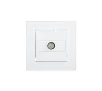 Conector de antena Asfora SAT End 1dB blanco con marco EPH3700121