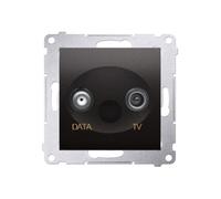 Conector de antena doble TV/DATA tipo F Simon 54 DAD1.01/48