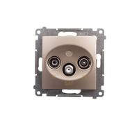 Conector de antena Simon 54 RD/TV/SAT final dorado DASK.01/44