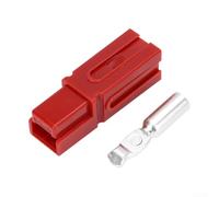 Conector de arnés de cableado de 120 A nominal 600 V Batería de litio Aplicaciones de almacenamiento de energía en radios bidireccionales Carros Kit coches y equipos (rojo)
