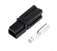 Conector de arnés de cableado de un solo polo 120A con estructura modular de mortaja de espiga para múltiples polos flexibles en sistemas de almacenamiento de energía (negro)