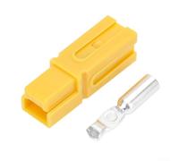 Conector de arnés de cableado de un solo polo 120A con estructura modular de mortaja de espiga para múltiples polos flexibles en sistemas de almacenamiento de energía (amarillo)