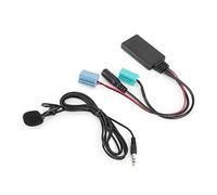 Conector de Audio para Automóvil, Cable de Audio Bluetooth de 6 Pines Adaptador de Entrada Auxiliar Estéreo para Automóvil con Micrófono Apto para/Espace/Megane