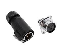 Conector de aviación autoblocante IP68, Conector de 2 Pines Accesorio de mamparo de Baja Fuerza de inserción con diseño de Sello Doble, Junta Industrial con Transferencia de